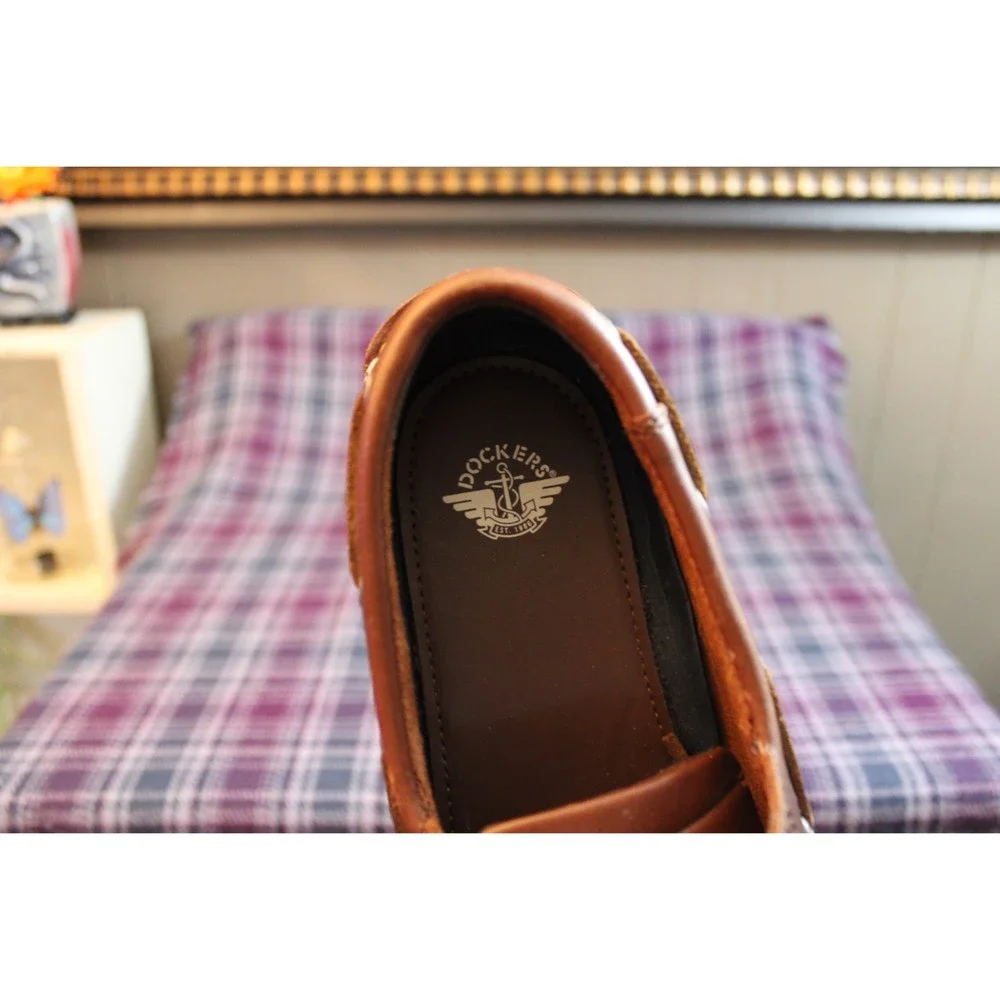 Docker's Leather Upper Vargas Boat Shoes Size 9.5W Men's